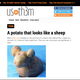 UsvsTh3m’s homepage: simple, effective, and pretty funny.
